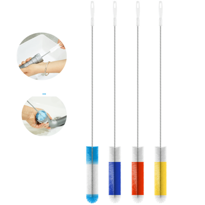 1/4/10 فرش تنظيف عشوائية الألوان، فرش تنظيف متعددة الوظائف لأنابيب المياه والمجاري، فرش تنظيف أنابيب المطبخ والخراطيم، أدوات تنظيف الأنابيب القابلة للتمديد والانحناء