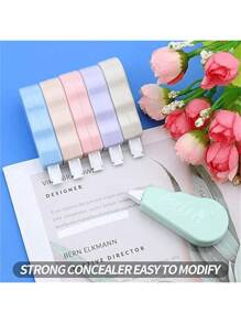 Macaron Color Correction Tape, Student Smear Correction Error Correction Tape For Instant Correction, Cute Correction Belt Mini Candy Color Student Correction Tape, Easy To Carry, Gifts For Beginning And Graduation Back To School
