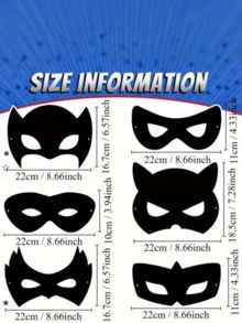 6pcs/12pcs/24pcs Topeng Kertas Seni Gores Bertema Pahlawan, Cocok untuk Set DIY Topeng Kertas Buatan Tangan, Hadiah Pesta Pahlawan, Karnaval Melukis, Dekorasi Halloween - MultiWarna - View 5