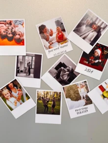 1/3/5 Pcs Custom Photo Fridge Magnets With Personalized Text Printing, Customized Picture Magnets, Decor Gift For Birthdays, Housewarming And Save The Date - Multicolor - View 8