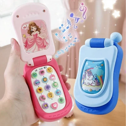 1. 适合0-3岁儿童的益智音乐手机游戏 | 双模式切换（数字/娱乐） | 早期认知学习声光游戏 - 6种颜色可选，男孩女孩的完美生日礼物