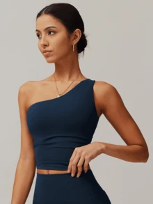 MASKERT Women's Top, Sports Top, Camisole Top, High Elasticity Sports Top, Home Commuting Top, Skin Friendly And Comfortable To Wear Summer - Navy Blue - View 7