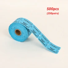 1 rollo de 1000 boletos de rifa, azul, verde, morado (múltiples opciones de color), rollo doble, boletos para eventos, entrada, recompensa de clase, recaudación de fondos y premios (500 pares)