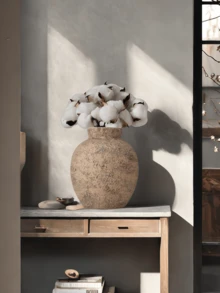 1 Stück Vintage rustikale Keramikvase, geeignet für japanischen Stil Unterkunft, Bauernhaus Interieur Blumendekoration, elegante Vase für den Eingangsbereich, Heimdekoration, Raumdekoration, Glasvase - Mehrfarbig 4 - Übersicht 5