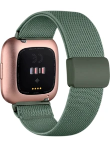 أربطة مطاطية متوافقة مع أربطة Fitbit Versa 2/أربطة Fitbit Versa 2 للسيدات/أربطة Fitbit Versa، مع إبزيم مغناطيسي، أربطة ساعة ذكية من نايلون ناعم ل- Fitbit Versa 2/Versa/Versa Lite/SE - ل- Versa 2 - مشاهدة 17