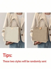 1 Pc Personalized Giraffe Pattern Custom Burlap Tote Bag, Large Capacity Printed Tote Bag, Personalized Gift Bag, Gift Bag Women Large Capacity Tote Bag Graduation Gift Letter Printed Fashion Tote Bag, School Gift, Lightweight Shopping Bag, Gift Colorful Pattern Tote Bag For Personal Use Or As A Gift Bag Women, Business Casual