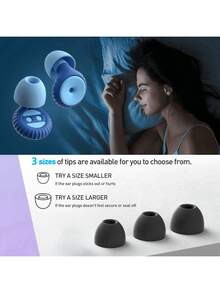 Ear Plugs For Sleeping With 3 Size Ear Tips , Noise Cancelling Reduction For Insomnia-Prone Individuals Concerts, Travel, Shooting, Snoring, Airplane, Musicians, Motorcycle,Work & Graduation Season Essentials, Christmas Personalised Christmas Gifts For Women Men Mom Dad - Multicolor - View 6
