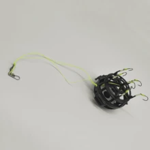 6个碳钢丝饵笼坠，新款方形饵笼弹簧钩