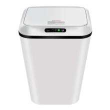 Smart Trash Can 16L Capacity Automatic With Sensor On The Lid For Living Room Kitchen Office - trắng - Xem 3