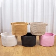 Coșuri de depozitare suspendate țesute manual - Organizator versatil pentru plante, jucării, decorațiuni și multe altele, raft montat pe perete pentru dormitor, baie, bucătărie, birou și living, material poliester, design clasic, depozitare decorativă | Coș în stil clasic | Textură țesută, depozitare în coșuri - Multicolor - Vizualizare 6