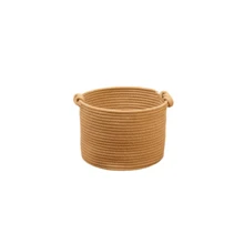 Coșuri de depozitare suspendate țesute manual - Organizator versatil pentru plante, jucării, decorațiuni și multe altele, raft montat pe perete pentru dormitor, baie, bucătărie, birou și living, material poliester, design clasic, depozitare decorativă | Coș în stil clasic | Textură țesută, depozitare în coșuri - Multicolor - Vizualizare 9