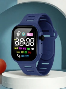 2 Stück/1 Stück Farbbildschirm Elektronische Uhr Koreanische Mode Coole Laterne für Jungen und Mädchen Paare Wald Elektronische Uhr, die beste Wahl für Halloween, Weihnachten, Valentinstag, Muttertag, Urlaubsgeschenke