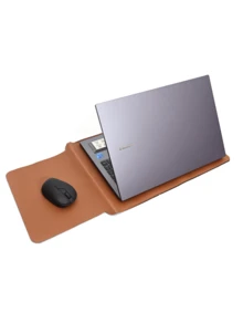 Capa Case Para Notebook Luvas Pasta Couro Caramelo e Black Francabags - Caramelo - Visão 5