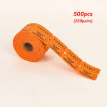 1 rollo de 1000 boletos de rifa, azul, verde, morado (múltiples opciones de color), rollo doble, boletos para eventos, entrada, recompensa de clase, recaudación de fondos y premios (500 pares)