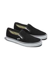 Vans 经典男士低帮运动鞋，格子图案，缓震舒适，透气结构，防滑贴合，适合日常上学、开车、啦啦队、Crossfit等场合，黑色 VN000EYEBLK1 - 黑色 - 查看 3