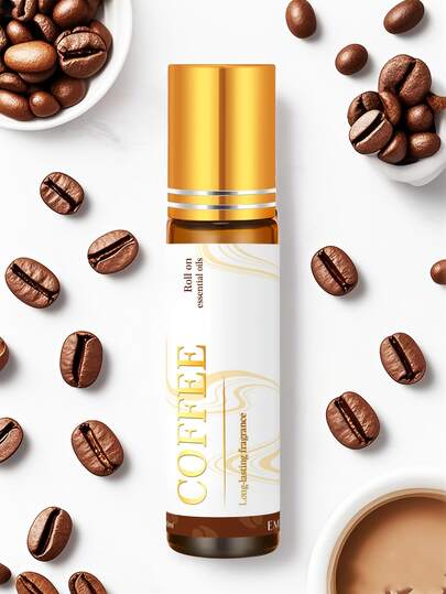 EMBRACEX. 10ml Coffee Essential Oil Roll-On Bottle - Long-Lasting Fragrance Essential Oil, Suitable For Diffuser | Aromatherapy Oil | Refreshing, Suitable For Work, Office And Travel | Fragrance Oil, Women's Gift, Car Air Freshener, Scented Candle
