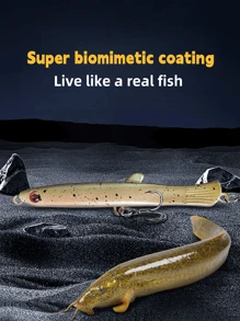 TACKLEPIONEER 1件装软饵 | 逼真泥鳅拟饵 - 适用于鲈鱼、鲶鱼、鳟鱼垂钓，栩栩如生的饵料 | 钓鱼配件 | 钓鱼工具、饵料、拟饵。