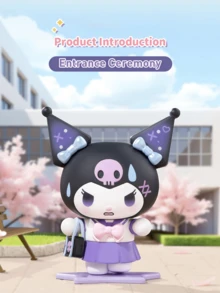 Figuras de caja ciega de la serie Kuromi School Diary, campus coleccionable súper lindo, figuras temáticas, escenarios escolares únicos que incluyen graduación, tenis y más, perfecto para coleccionistas, fanáticos de Sanrio y entusiastas de Kawaii, ideal para decoración del hogar, regalos y exhibición, agrega diversión y fantasía a cualquier habitación, colecciona todos los estilos para una experiencia escolar completa.