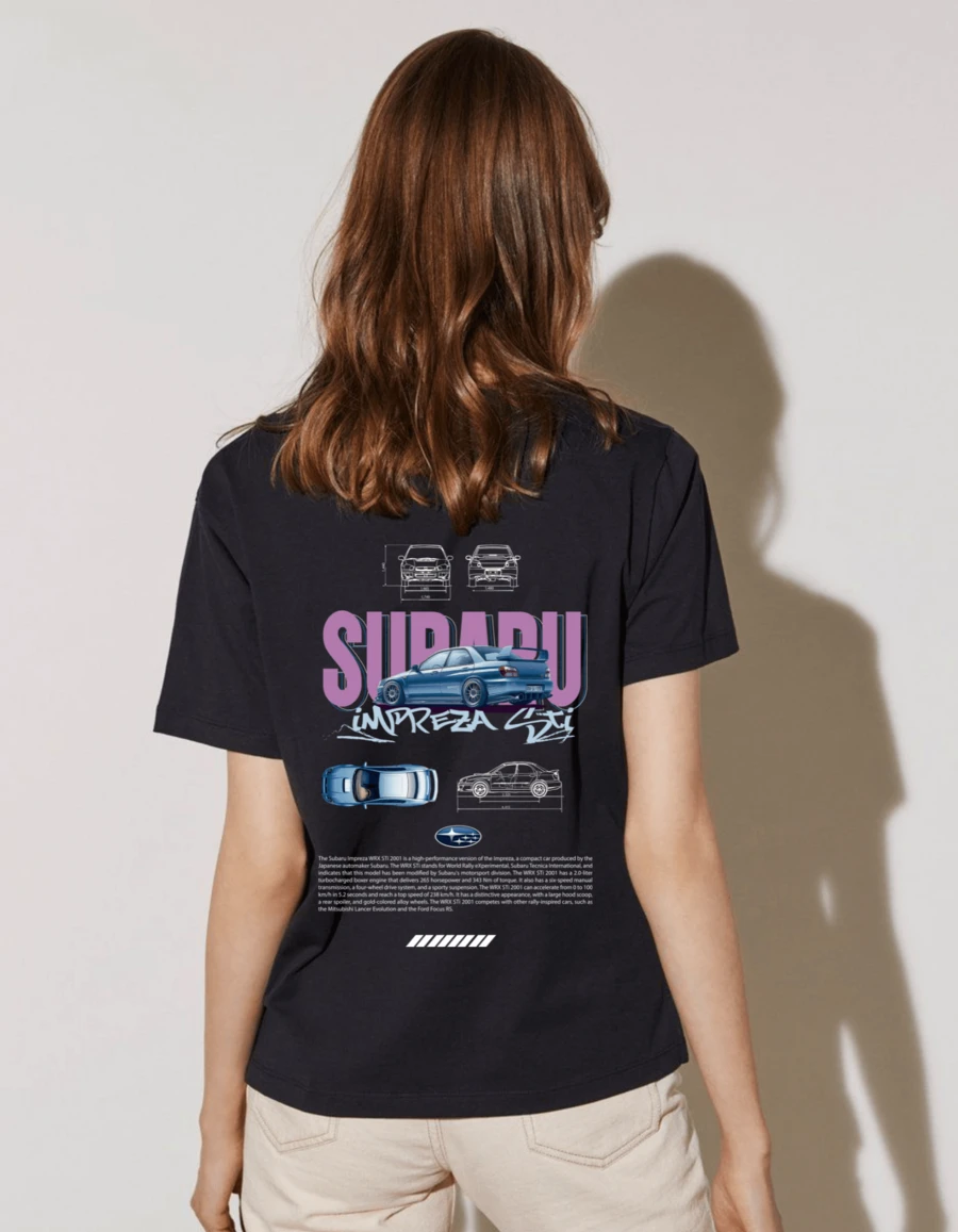 Playera con Estampado de Carro para Look Urbano, Calle, Festivales, Diario - Negro - Ver 1