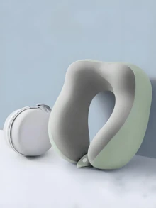 [2025 Hot New Style]U-Shaped Memory Foam Neck Pillow With Storage Case, Portable Travel And Nap Pillow, Slow Rebound Neck Pillow, Office Nap Essential, Airplane Travel Cervical Pillow. It Is Detachable And Machine-Washable, Comes With A Storage Bag