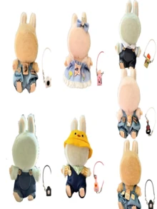 1 طقم ملابس + 1 إكسسوار صغير، لدمية بلوش مقاس 15/17 سم، إكسسوار دمية حقيبة ظهر سلسلة مفاتيح قابلة للتغيير، بدون دمية