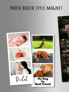1/3/5 Pcs Custom Photo Fridge Magnets With Personalized Text Printing, Customized Picture Magnets, Decor Gift For Birthdays, Housewarming And Save The Date - Multicolor - View 7