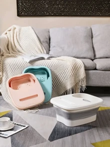 1 pieza Bañera plegable para pies, bañera plegable para pies para el hogar, cubo portátil para remojar los pies con función de masaje de pies, regalo de cumpleaños/festivo (color/estilo aleatorio) - Multicolor - Ver 3