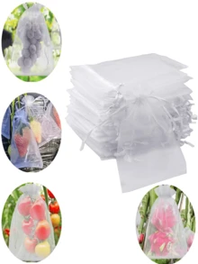 2000件/200件/20件糖果网眼抽绳礼品袋圣诞婚礼派对珠宝袋，抽绳纱袋，糖果袋，婚礼派对用品珠宝包装袋，日常珠宝包装 - 彩色 - 查看 1