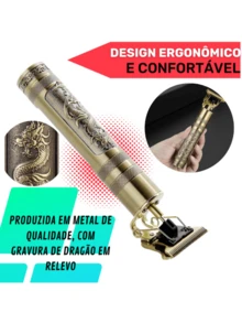 Kit Com Barbeador Profissional Com Aparador de Nariz Bivolt Cortar Cabelo Dragão - Dragão+Aparador - Visão 7