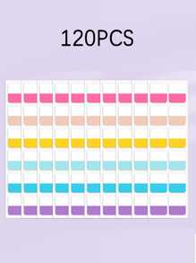 120 件/套简约荧光色可写半透明多功能索引分隔贴纸，学生彩色荧光笔书签，适合万圣节、圣诞节、新年送给朋友、同事、老师、长辈的有意义的礼物