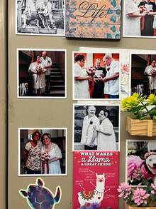 1/3/5 Pcs Custom Photo Fridge Magnets With Personalized Text Printing, Customized Picture Magnets, Decor Gift For Birthdays, Housewarming And Save The Date - Multicolor - View 2