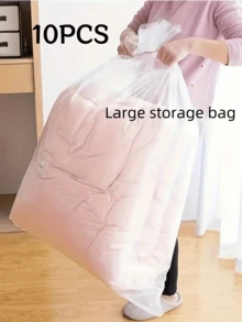 3/5/10 szt. Duże, przezroczyste plastikowe torby do przechowywania, pyłoszczelne i odporne na wilgoć torby do pakowania kołder, prosty styl do przeprowadzek i organizacji, przezroczyste, zamykane torby na kołdry i pościel