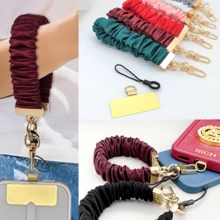 1 套全新金属卡腕带手机挂绳，优雅女士手机吊坠配件，便携式手机链带金属环扣 - 彩色 - 查看 2