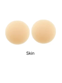 1 Pair Plus Size Silicone Invisible Nipple(8/10cm) Covers Pasties For Party Events - Khaki - View 9