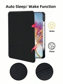 1 件 360° 旋转透明亚克力黑色 iPad 保护套，带笔槽、唤醒/睡眠功能、3 种支架模式、4 角防摔保护，兼容 iPad Mini 6/Mini 7/9.7/10.2/10.5/Air 4/Air 5/10th/10.9/Pro 11"/Air 11"(M2)/Air 13"(M2)/Pro 11"(M4)/Pro 13"(M4) 2024 12.9"/iPad Air 13"(M3 2025)/iPad Air 11 英寸 (M3) 2025/iPad (A16) 11 英寸第 11 代 2025 型号 - 黑色 - 查看 4