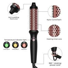 Escova térmica Blowout, escova redonda aquecida de 1,5 polegada, escova de ondulação aquecida para cachos e volume, íon negativo, duas configurações, ouro rosa, presentes para homens e mulheres, ideias para presentes, presentes exclusivos, os melhores presentes legais, presentes para ela, conjuntos de presentes