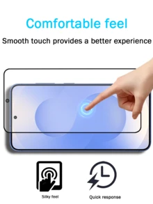 2 Packs For Galaxy Screen Protector, High-Definition Transparent Tempered Glass ,No White Edge, Scratch-Resistant Design Screen Protection Essentials, Applicable To Daily Shield, Office, Home Phone Screen Protector Phone Accessories Waterproof Shockproof Anti-Fall Anti-Fall Anti-Fingerprint Full Cover - Black - View 5
