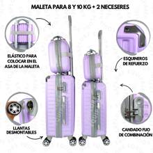 Set De Maletas De Mano Más Dos Neceseres - Lila Púrpura - Ver 9