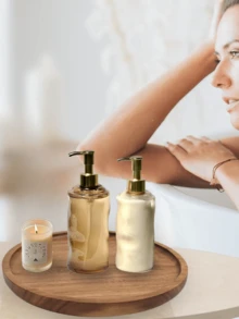 1 khay gỗ, khay Lovewood, khay để đồ phòng tắm nhỏ, khay để bồn rửa, khay trang trí bàn trang điểm nhà bếp, giá để xà phòng - khay gỗ chất lượng cao cho phòng tắm, nhà bếp, mặt bàn, bồn nước vệ sinh - Nhiều màu - Xem 10
