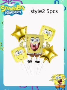 SPONGEBOB 1/5 pièces Nouveaux ballons en film d'aluminium sur le thème de la série animée Bob l'éponge, le meilleur décor de fête pour créer une ambiance festive pour vos amis. Décoration parfaite pour une fête, la maison, la chambre. Cadeau idéal pour Noël, la Saint-Valentin, une remise de diplôme pour votre petite amie.
