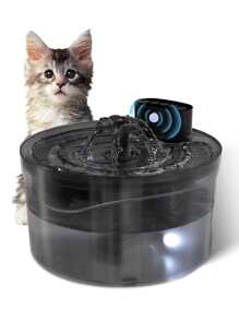 Fonte Automática para Animais de Estimação - Fonte de Água para Gatos sem Fio com Detector de Movimento - Fonte para Gatos com Bateria - Preta