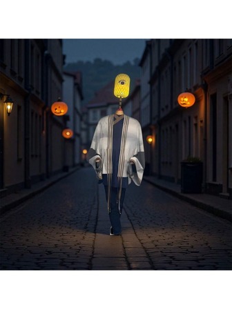 1 Halloween Model Film, Lamp Head Simulation Film And Television Makeup Model Stand, Suitable For Both Men And Women, Suitable For Halloween Parties, Daily Party Accessories, DIY Design Accessory Materials, No Need For Power Supply