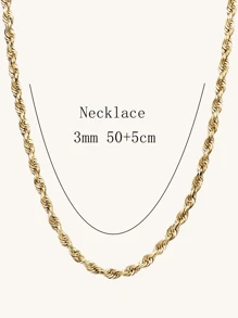 1pc Stainless Steel Twisted Rope Chain Bracelet, Classic Jewelry For Men, Minimalist Chain Bracelet, Hip-Hop Bracelet - Bracelet - View 8