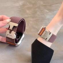 1pc Sport Nylon Stretchy Watch Band Parachute Buckle Compatible With Apple Watch Series11 42mm 46mm For Woman Man,Compatible With Apple Watch 42mm 46mm 45mm 44mm 38mm 40mm 41mm 49mm,Compatible With Apple Watch Series11/10/9 8/7/6/5/4/3/2/1/SE/Ultra2&1