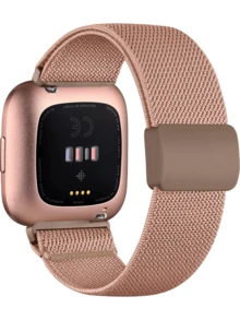 أربطة مطاطية متوافقة مع أربطة Fitbit Versa 2/أربطة Fitbit Versa 2 للسيدات/أربطة Fitbit Versa، مع إبزيم مغناطيسي، أربطة ساعة ذكية من نايلون ناعم ل- Fitbit Versa 2/Versa/Versa Lite/SE - ل- Versa 2 - مشاهدة 16