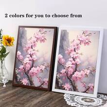 3 piezas de impresiones de arte en lienzo envuelto, con marco opcional de pino, orientación vertical, estilo moderno clásico art decó, encantadoras flores de cerezo rosadas arte abstracto acuarela, moda, para decoración de pared en bar, cafetería, hogar, dormitorio, sala de estar, cocina, oficina en casa, para uso interior y exterior en primavera e invierno - Multicolor - Ver 6