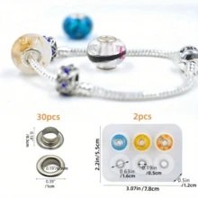 2pcs Resin Bead Mold Set, Round Bead Mold Diameter 5mm, For Making Resin Earrings, Bracelets And Jewelry, Epoxy Resin Craft Decorations, Includes 30pcs Mold Pads - Multicolor - View 2