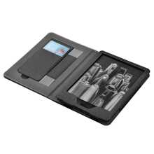 支架保护套适用于 7 英寸 Kindle Paperwhite 第 12 代 2024、6 英寸 Kindle 第 11 代 2024、Kindle Paperwhite 第 11 代 2021、Kindle 第 11 代 2022 发行版 6 英寸、带手带和卡槽的对开式保护套（黑色） - 黑色 - 查看 4