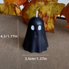 1 Stück Halloween Geist geformte duftende Kerze, handgemachtes duftendes Kerzendekoration, geeignet für Feste, Heimdekoration, Restaurants, Geburtstage, Partys, Badezimmer