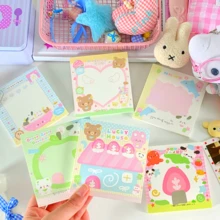 1 件/6 件可爱备忘录记事本，优质材料，适合学生、教师、生日礼物、女孩礼物、学校用品、返校 - 彩色 - 查看 8